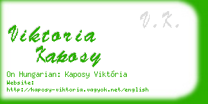 viktoria kaposy business card