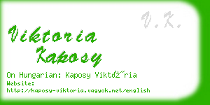 viktoria kaposy business card